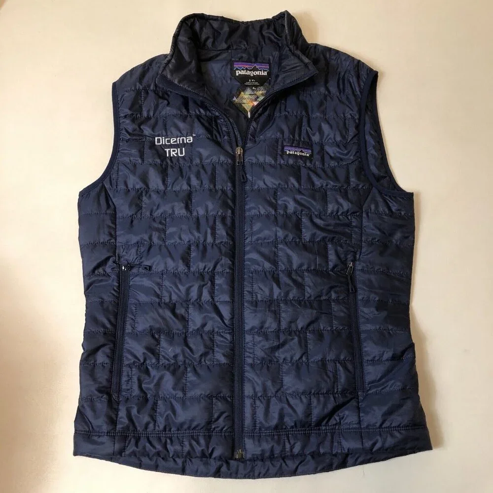 Patagonia Mens Nano Puff Zip Promo Vest Big Sur Blue Size Small Outdoor Travel - Picture 1 of 11